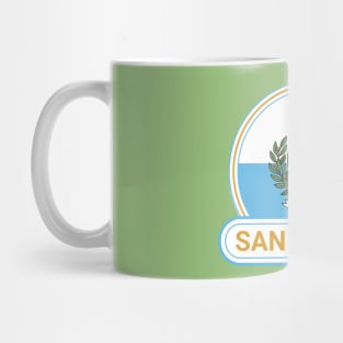 San Marino Country Badge - San Marino Flag Mug